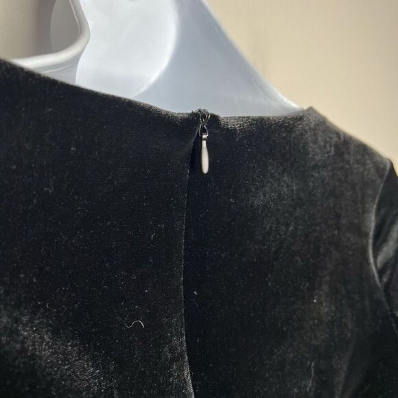 Zara Womens Short Velvet Dress Size XS Black Long Sleeve V Neck Party Velour - Picture 15 of 16